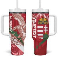 Custom Hungary Football Tumbler With Handle Come On Magyarok