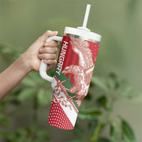 Custom Hungary Football Tumbler With Handle Come On Magyarok