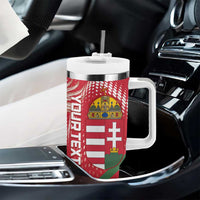 Custom Hungary Football Tumbler With Handle Come On Magyarok