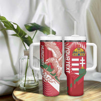 Custom Hungary Football Tumbler With Handle Come On Magyarok