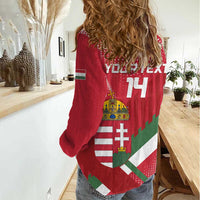 Custom Hungary Football Women Casual Shirt Come On Magyarok