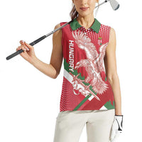 Custom Hungary Football Women Sleeveless Polo Shirt Come On Magyarok