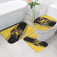 Jamaica 2026 Football Custom Bathroom Set Go Reggae Boyz Rasta Lion Sporty