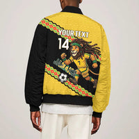 Jamaica 2026 Football Custom Bomber Jacket Go Reggae Boyz Rasta Lion Sporty