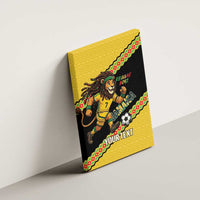 Jamaica 2026 Football Custom Canvas Wall Art Go Reggae Boyz Rasta Lion Sporty