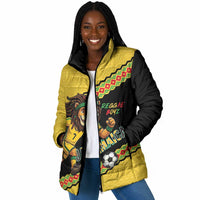 Jamaica 2026 Football Custom Padded Jacket Go Reggae Boyz Rasta Lion Sporty