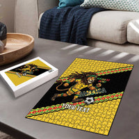 Jamaica 2026 Football Custom Puzzle Go Reggae Boyz Rasta Lion Sporty