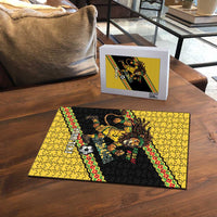 Jamaica 2026 Football Custom Puzzle Go Reggae Boyz Rasta Lion Sporty