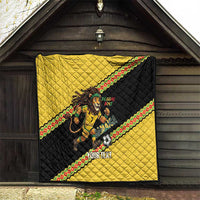 Jamaica 2026 Football Custom Quilt Go Reggae Boyz Rasta Lion Sporty