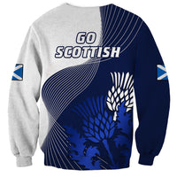 Scotland Rugby Sweatshirt Thistle Unique Go Scottish Blue Version - Wonder Print Shop
