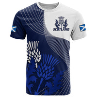 Scotland Rugby T Shirt Thistle Unique Go Scottish Blue Version - Wonder Print Shop