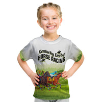 Personalised Kentucky Horse Racing Kid T Shirt 2023 Dynamic - Wonder Print Shop