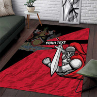 Custom Trinidad and Tobago Cricket Knight Riders Area Rug Go Trinbago