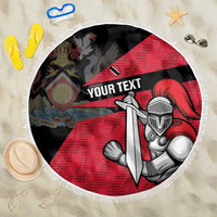 Custom Trinidad and Tobago Cricket Knight Riders Beach Blanket Go Trinbago