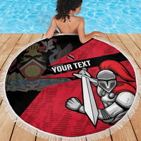 Custom Trinidad and Tobago Cricket Knight Riders Beach Blanket Go Trinbago