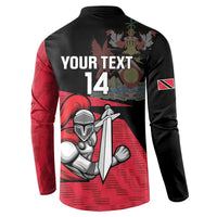 Custom Trinidad and Tobago Cricket Knight Riders Button Sweatshirt Go Trinbago