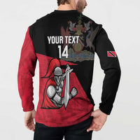 Custom Trinidad and Tobago Cricket Knight Riders Button Sweatshirt Go Trinbago