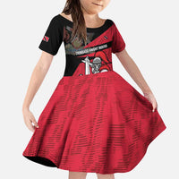 Custom Trinidad and Tobago Cricket Knight Riders Family Matching Puletasi and Hawaiian Shirt Go Trinbago