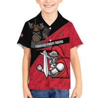Custom Trinidad and Tobago Cricket Knight Riders Family Matching Puletasi and Hawaiian Shirt Go Trinbago