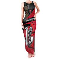 Custom Trinidad and Tobago Cricket Knight Riders Family Matching Tank Maxi Dress and Hawaiian Shirt Go Trinbago