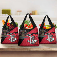 Custom Trinidad and Tobago Cricket Knight Riders Grocery Bag Go Trinbago