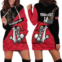 Custom Trinidad and Tobago Cricket Knight Riders Hoodie Dress Go Trinbago