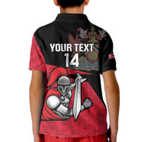 Custom Trinidad and Tobago Cricket Knight Riders Kid Polo Shirt Go Trinbago