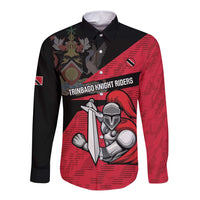 Custom Trinidad and Tobago Cricket Knight Riders Long Sleeve Button Shirt Go Trinbago