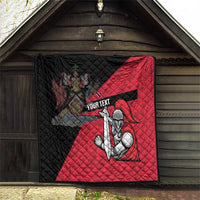 Custom Trinidad and Tobago Cricket Knight Riders Quilt Go Trinbago