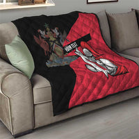Custom Trinidad and Tobago Cricket Knight Riders Quilt Go Trinbago