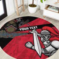 Custom Trinidad and Tobago Cricket Knight Riders Round Carpet Go Trinbago