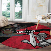 Custom Trinidad and Tobago Cricket Knight Riders Round Carpet Go Trinbago