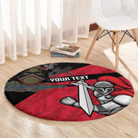 Custom Trinidad and Tobago Cricket Knight Riders Round Carpet Go Trinbago