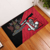 Custom Trinidad and Tobago Cricket Knight Riders Rubber Doormat Go Trinbago