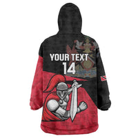 Custom Trinidad and Tobago Cricket Knight Riders Wearable Blanket Hoodie Go Trinbago