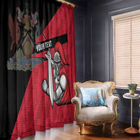 Custom Trinidad and Tobago Cricket Knight Riders Window Curtain Go Trinbago