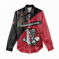 Custom Trinidad and Tobago Cricket Knight Riders Women Casual Shirt Go Trinbago