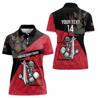 Custom Trinidad and Tobago Cricket Knight Riders Women Polo Shirt Go Trinbago