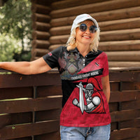 Custom Trinidad and Tobago Cricket Knight Riders Women Polo Shirt Go Trinbago