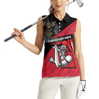 Custom Trinidad and Tobago Cricket Knight Riders Women Sleeveless Polo Shirt Go Trinbago