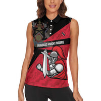 Custom Trinidad and Tobago Cricket Knight Riders Women Sleeveless Polo Shirt Go Trinbago