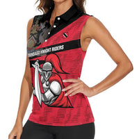 Custom Trinidad and Tobago Cricket Knight Riders Women Sleeveless Polo Shirt Go Trinbago