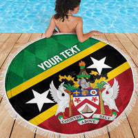 Custom Saint Kitts and Nevis Cricket Beach Blanket Go Champions Patriots