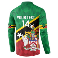 Custom Saint Kitts and Nevis Cricket Button Sweatshirt Go Champions Patriots