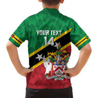 Custom Saint Kitts and Nevis Cricket Family Matching Long Sleeve Bodycon Dress and Hawaiian Shirt Go Champions Patriots