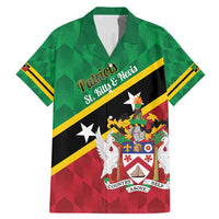 Custom Saint Kitts and Nevis Cricket Family Matching Mermaid Dress and Hawaiian Shirt Go Champions Patriots