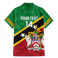 Custom Saint Kitts and Nevis Cricket Family Matching Mermaid Dress and Hawaiian Shirt Go Champions Patriots