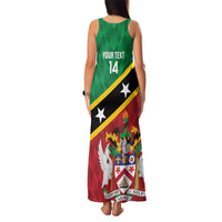 Custom Saint Kitts and Nevis Cricket Family Matching Tank Maxi Dress and Hawaiian Shirt Go Champions Patriots