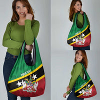Custom Saint Kitts and Nevis Cricket Grocery Bag Go Champions Patriots