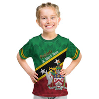 Custom Saint Kitts and Nevis Cricket Kid T Shirt Go Champions Patriots